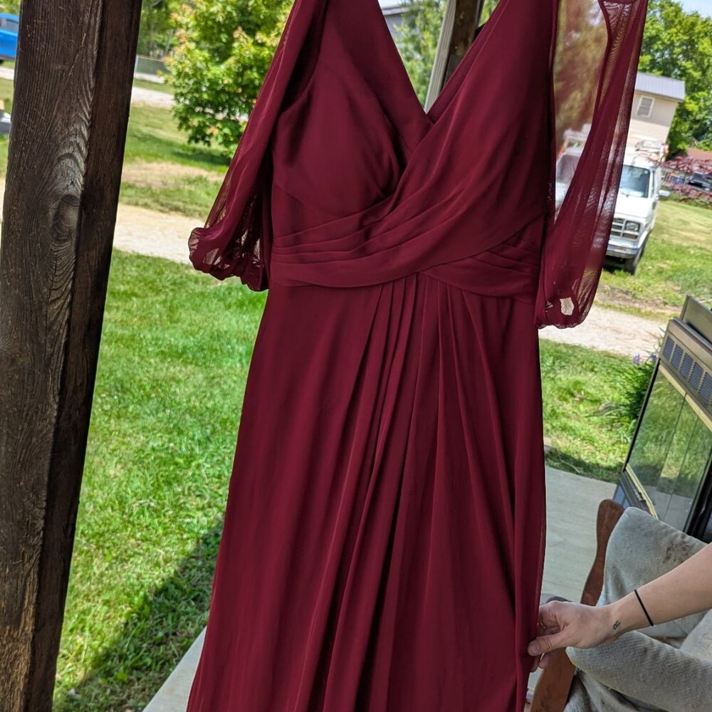 Maroon Bridesmaid Dress